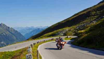American motorcycles on the High Alpine Road